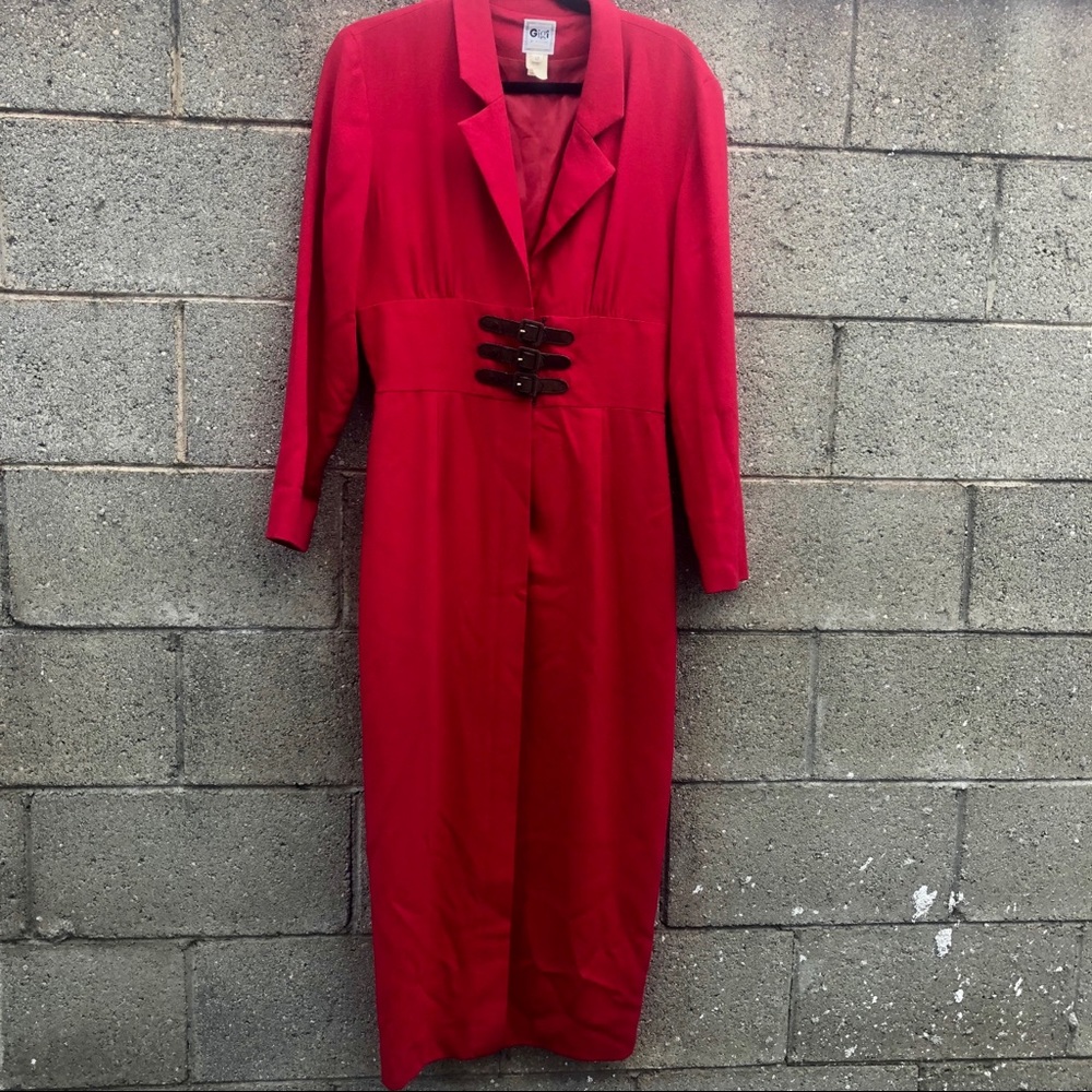 Gigi By Gillian Vintage Long Red Dress Sz 12
